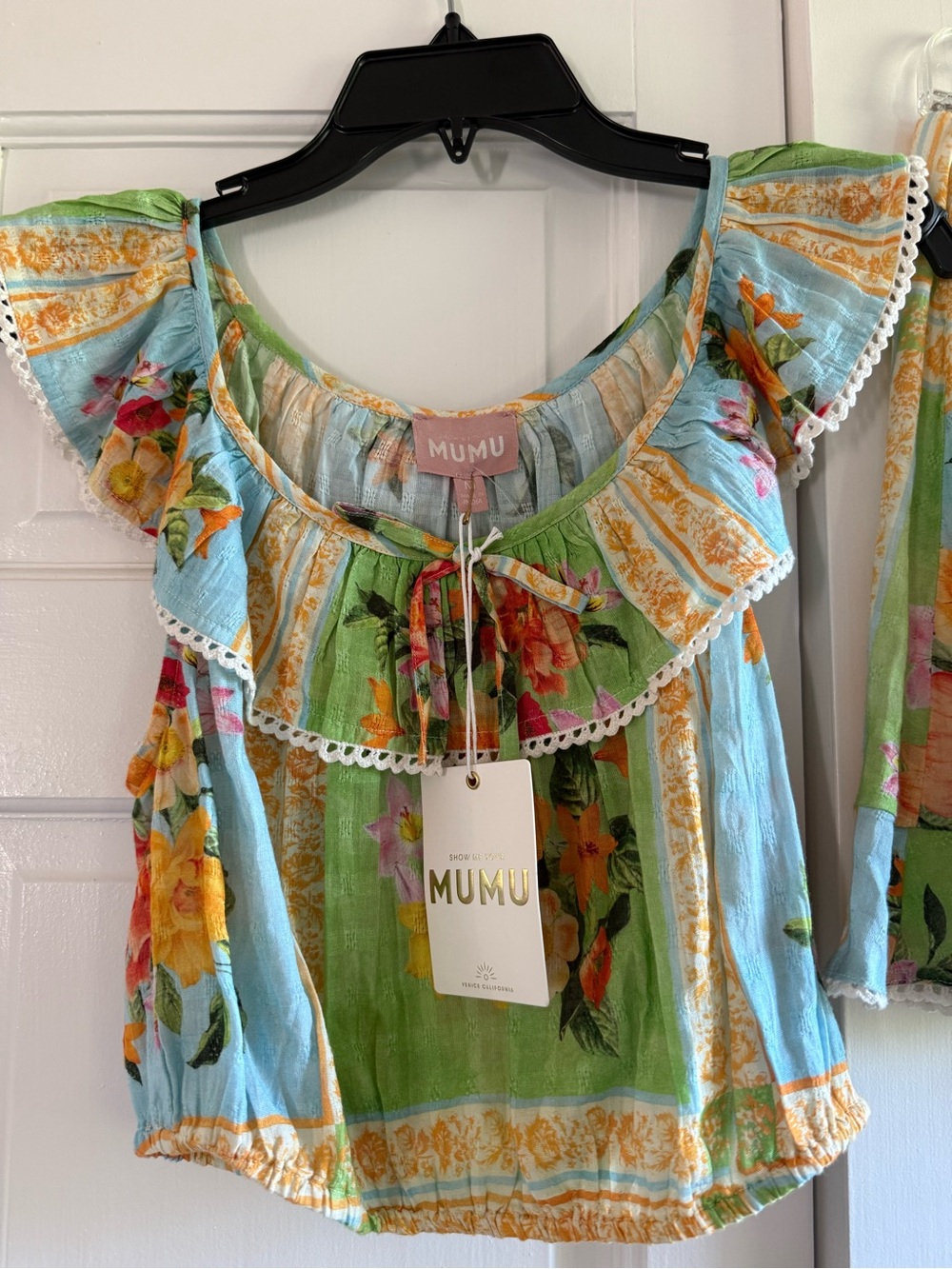 NWT Show Me Your MuMu Country Bouquet floral top and All Night Ruffle Skort - Picture 4 of 5